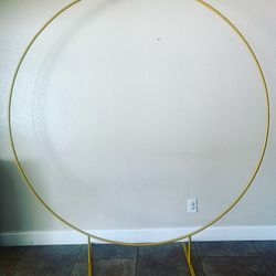 Gold Metal Balloon Arch