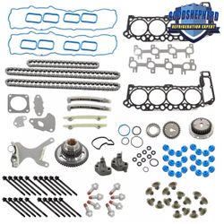 2004-07 Jeep Cherokee Chrysler Durango Dakota Dodge Ram 1500 4.7L Timing Chain Kit Head Gasket Bolts Set