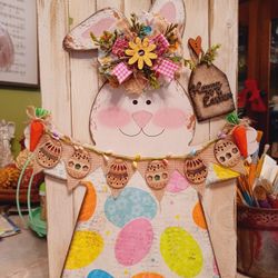 Cute Bunny Signs,  Each $8  .. 16"Inches Tall And 13" Inches Tall