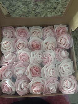 Faux Pink Roses/Greenery