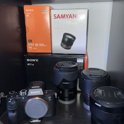 Sony a7riii with 3 lens and 2 battery’s