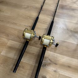 Pair Of Penn  International 80 Fishing Rods And Reels