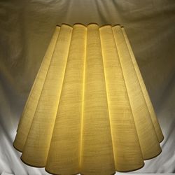 Vintage Very Large Floral Pattern Fluted Pleated Bell Lampshade Lamp Shade #28
