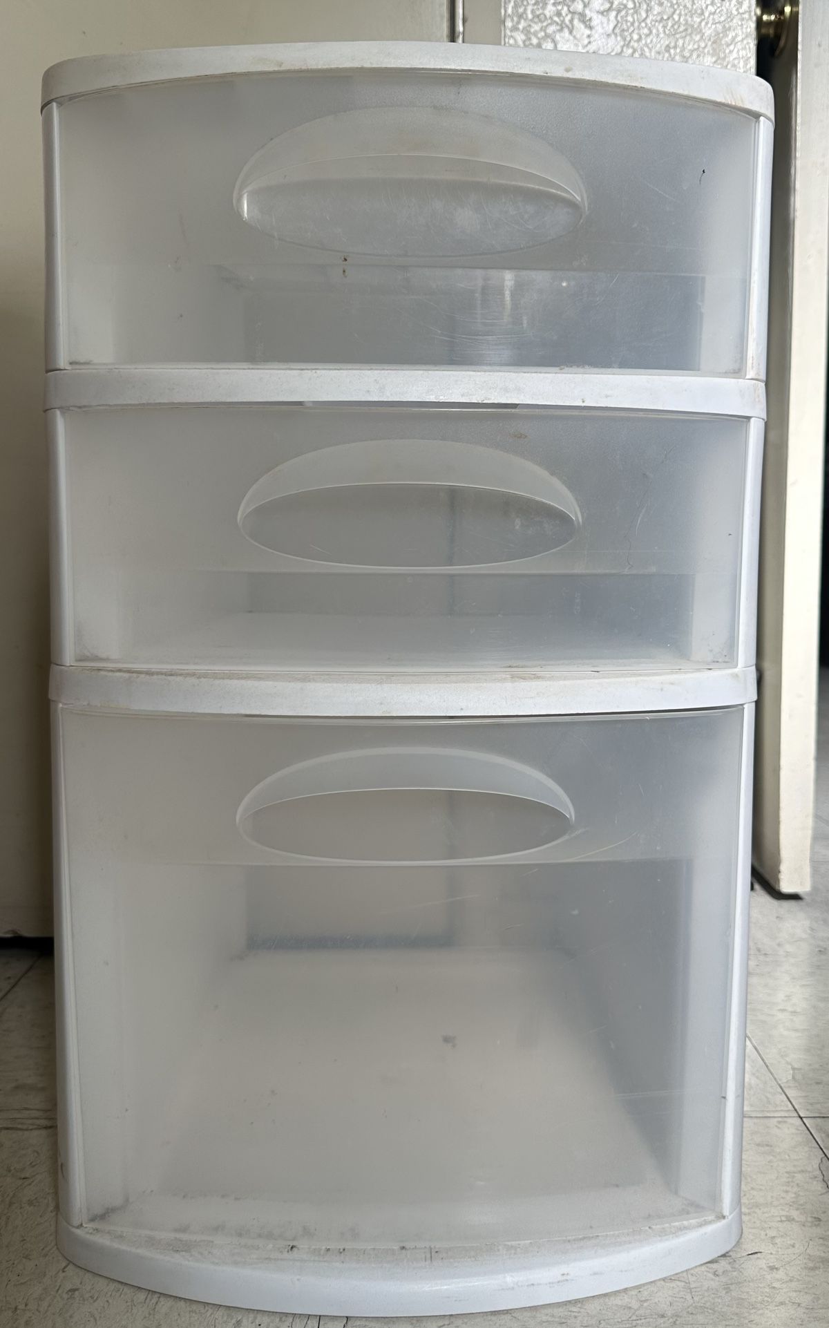White 3 Drawer Plastic Storage
