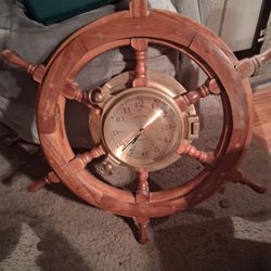 Ships Time Quartz Wooden Wall Clock