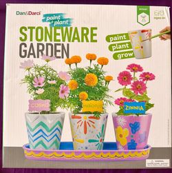 Brand New, Dan&Darci Paint & Plant Stoneware Garden Kit