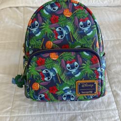 Loungefly Stitch Backpack, Wallet and Keychain 