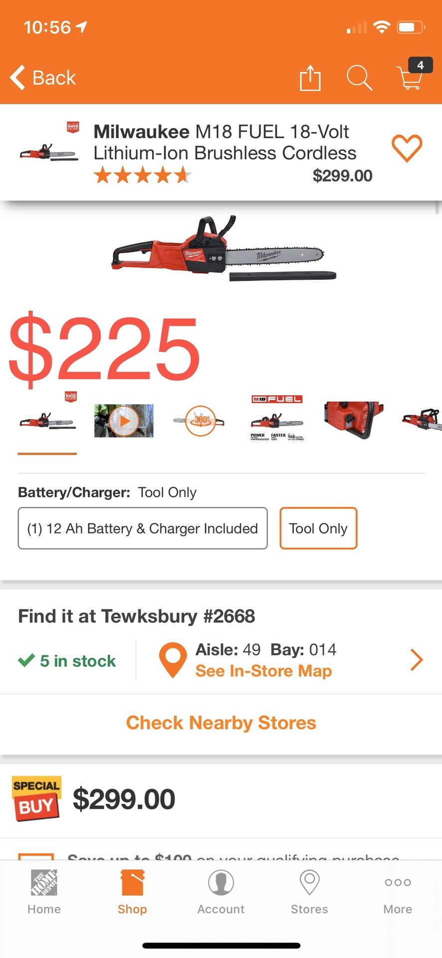 Milwaukee M18 FUEL 16” Chainsaw