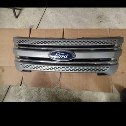 Ford Explorer, Front Grille, OEM BB53-8150-CAPRAA,Chrome, Black And Blue