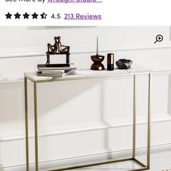 Wayfair Gold and Faux Marble Console Table 