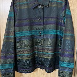 Christopher & Banks patterned jacquard blazer/jacket