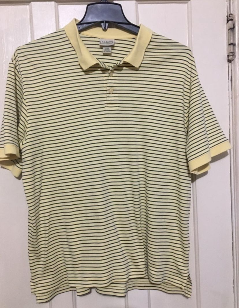 L.L.Bean Pima Cotton men's large size polo shirt