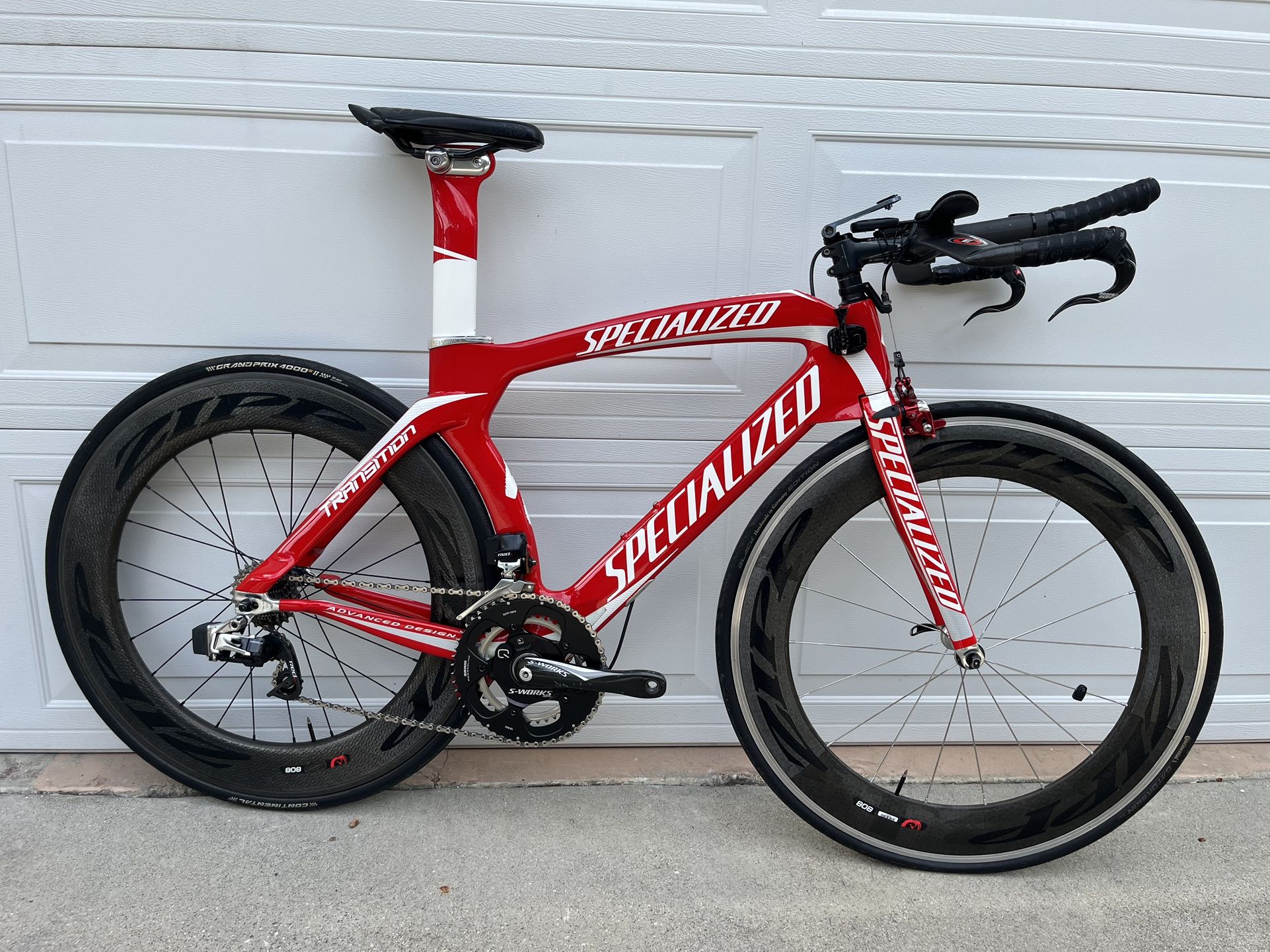 Specialized Transition SWorks, Zipp, Quarq, SRAM Red eTap Triathlon/TT Bike for Sale in Orange