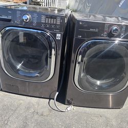 Lg Washer And Dryer Set Electric Extra Large Capacity 30-day Warranty 