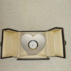 Clock Heart Shape In Protective box.
