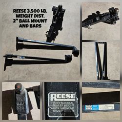 REESE WEIGHT DISTRIBUTION, BALL MOUNT & BARS