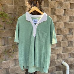 Tombolo Green Organic Cotton Terry Cloth Polo Shirt