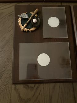 4 Wooden Baseball Picture Frames