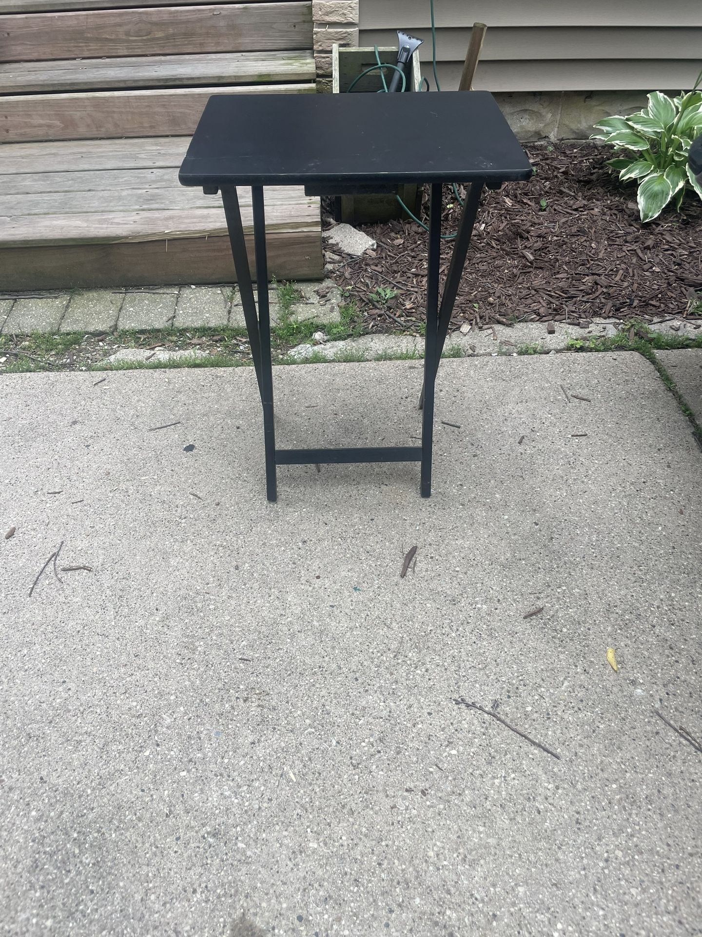 Black Folding Tray Table, 19 by 15, $10