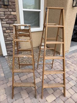 Wood Ladders 6ft & 5ft Ladder Werner