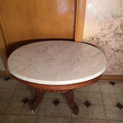 Vintage Marble Top Ornate Table