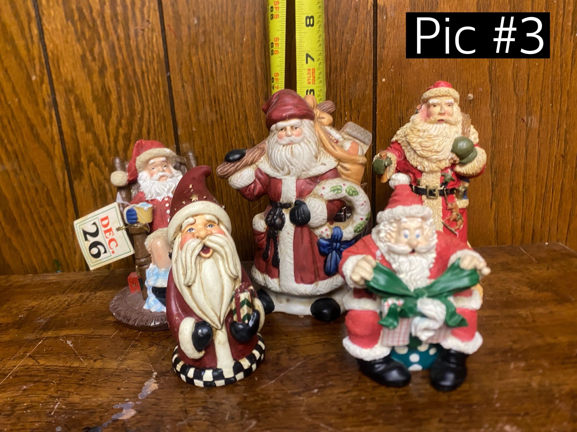 Vintage Ceramic/Resin/Wood Christmas & Santa Figurines