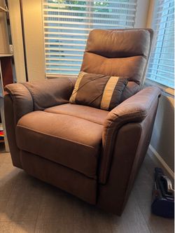 Faux leather recliner chair