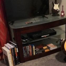 FREE - Wood And Glass Tv Stand