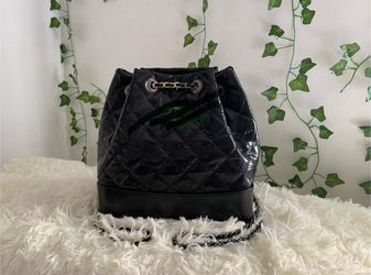 Black quilted bag