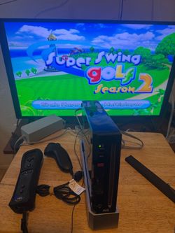 Nintendo Wii Black Console with Controller and Nunchuk
