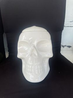 Skeleton Head Cookie Jar