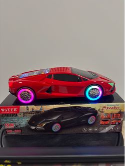 LED Sports Car Bluetooth Speaker – RGB Lights – Brand New