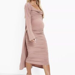 Maternity Dress With Cardigan 