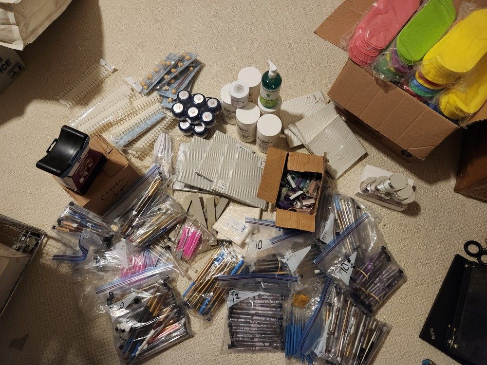 Nail Tech Manicure Pedicure Tools File Acrylic Brushes Slippers & More