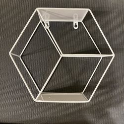 White Hexagon Shelf