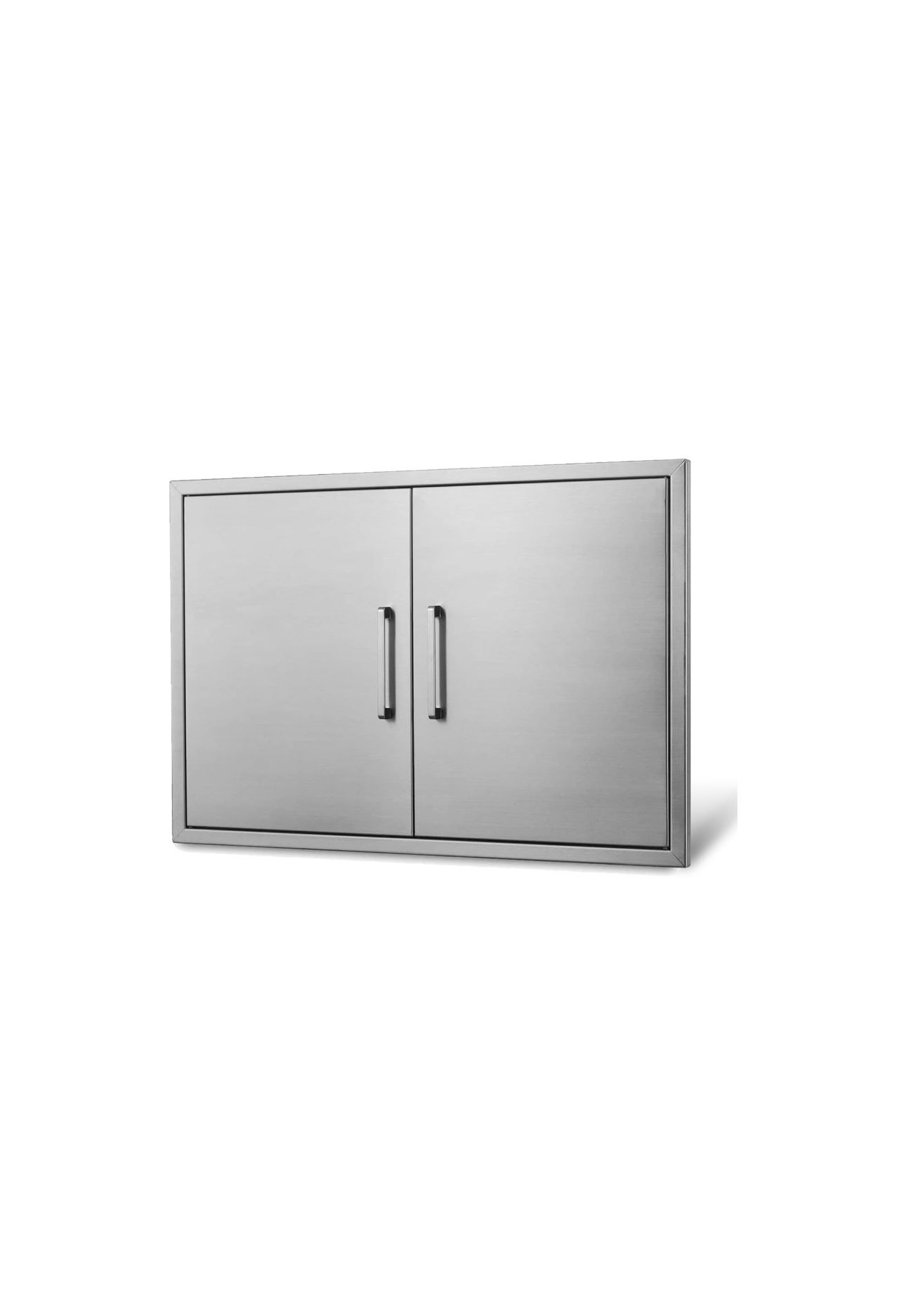 New Outdoor Kitchen Door 30" W x 21" H 304 Stainless Steel Double Access Cabinet Door Weatherproof, Flush Mount for BBQ Islands and Outdoor Grilling S