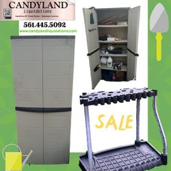 2 Door Plastic Storage Cabinet W/ Shelves Sale 