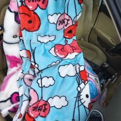Two Hello Kitty Blankets $15.00 Each