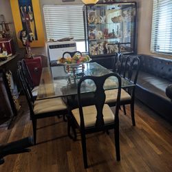 Black Lacquer Italian Dining Set
