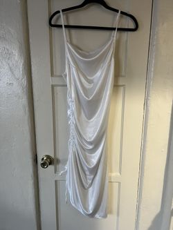 White Satin Dress 