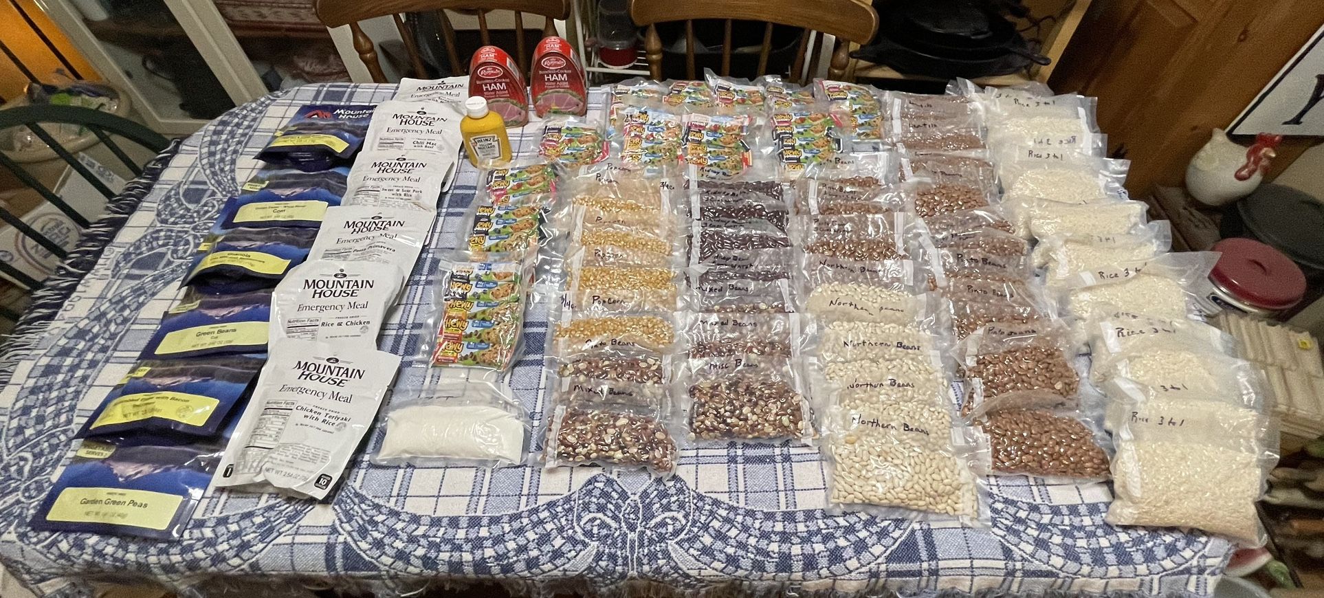 Mountain House emergency meals and supplies