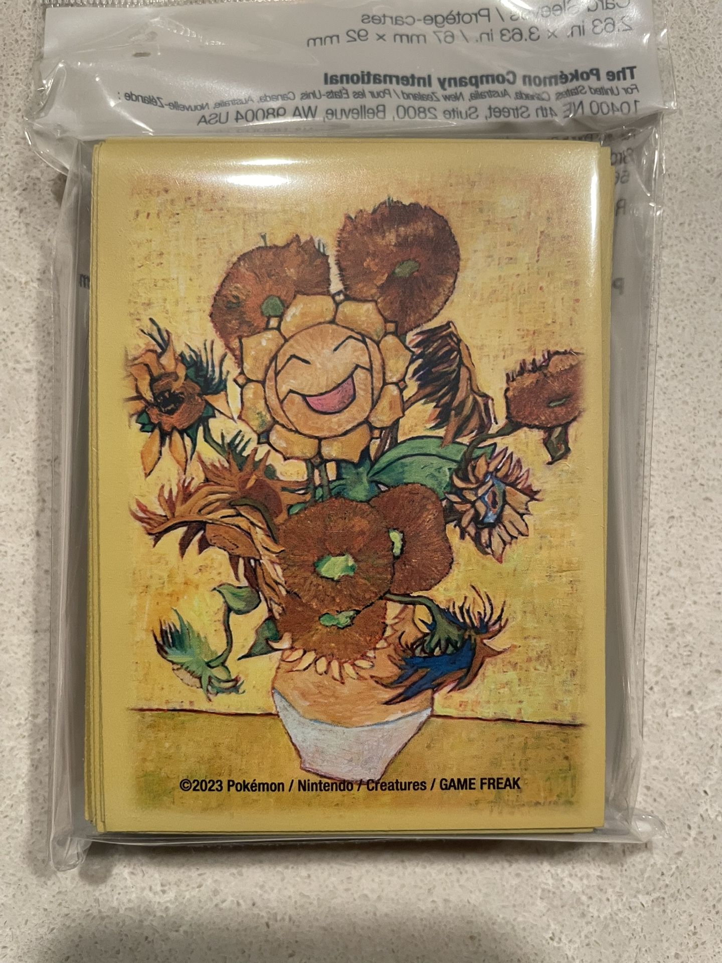 Sunflora Card Sleeves *SEALED* Vincent van Gogh Museum Scarlet Violet Pokemon TCG Shields 65 Sleeves
