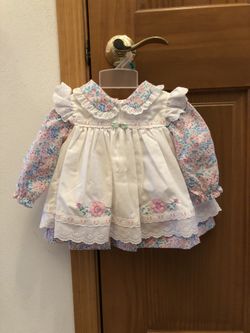 White floral dress - size 12 months