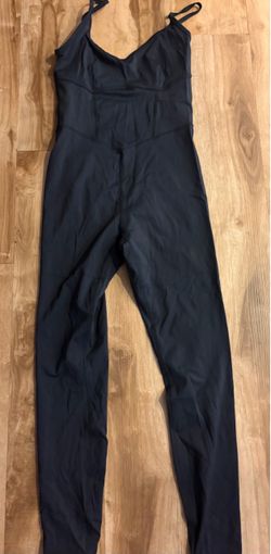 Black Full-Length Workout Jumpsuit