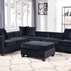 Sectional Sofa + Ottoman