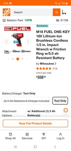 Miwaukee impact gun brand new with battery only $150