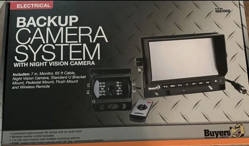 Buyers backup Camera w Night Vision and wireless Remote