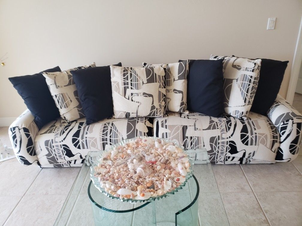 Designer love seat and sofa