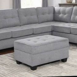 New sectional with ottoman