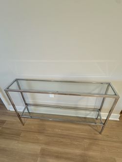 Chrome entry way table